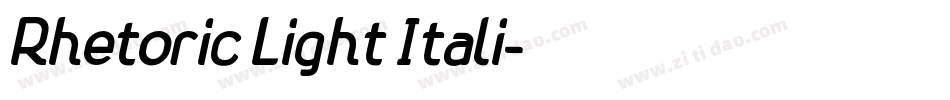 Rhetoric Light Itali字体转换
